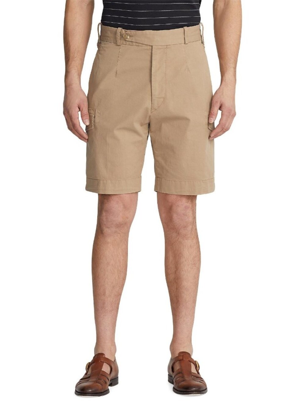 Ralph Lauren Purple Label Men's Cotton Chino Shorts Modern Khaki Size 40 - Italy